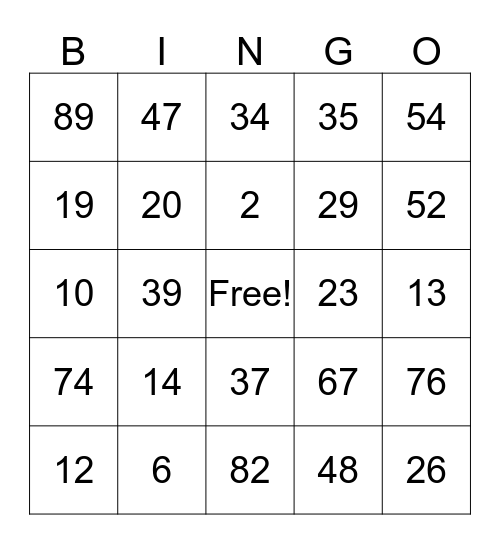 New Tech Bingo Card