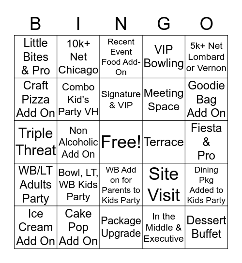 WHIRLYBINGO! Bingo Card