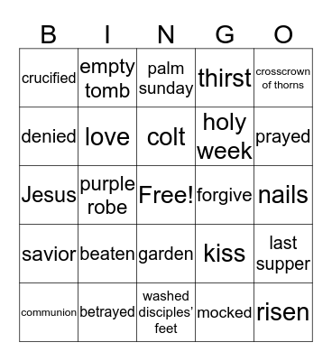 EASTER BINGO Card