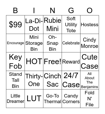 Thirty-One Bingo! Bingo Card