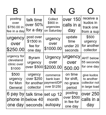 Revenue Group BINGO Card