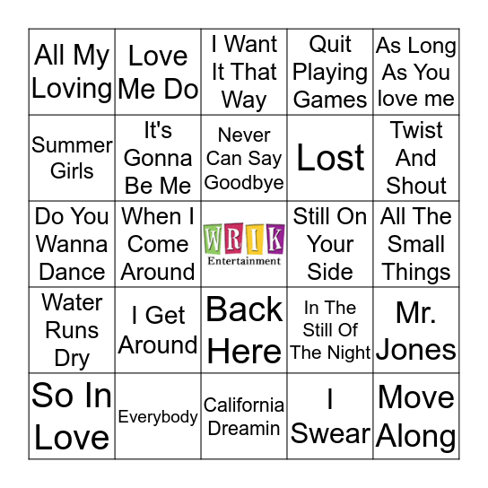 Duets II Bingo Card