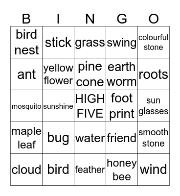 BONNY'S BACKYARD BINGO Card