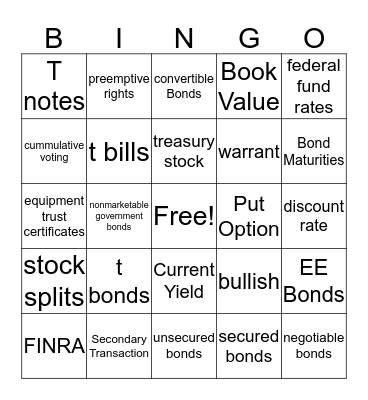 Series 6 - game 2 Bingo Card