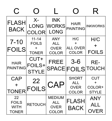 COLOR BINGO Card