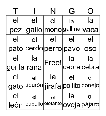 Bingo Card