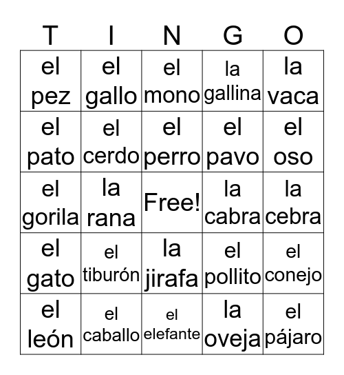 Bingo Card