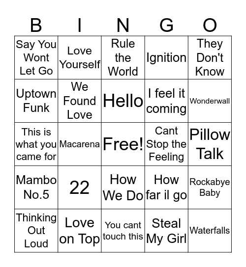 Group 70 Bingo Card