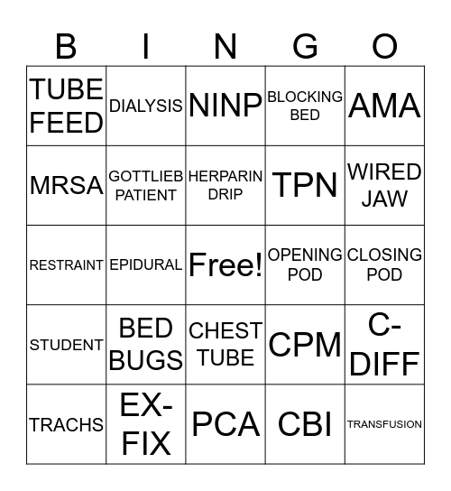 7ABCD BINGO Card