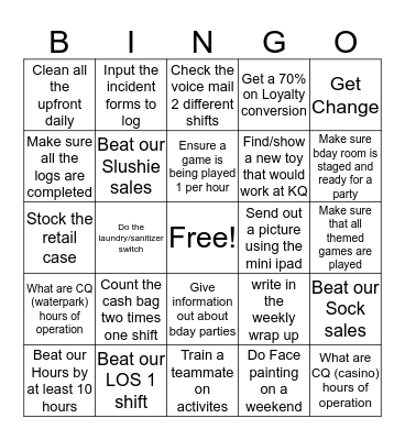 Management Board #2 Bingo Card