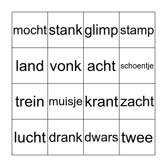 BINGO na kern 8 Bingo Card