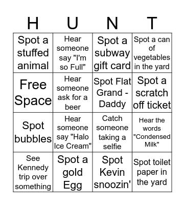 Dutrow Adult Easter Egg  Bingo Card