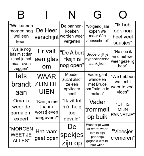 DE GROTE VAN DER BIJL//ENTER GOURMET  Bingo Card