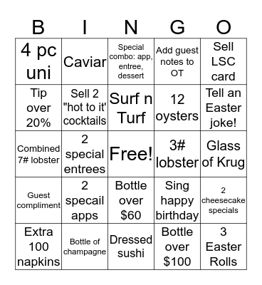 Easter BINGO! Bingo Card