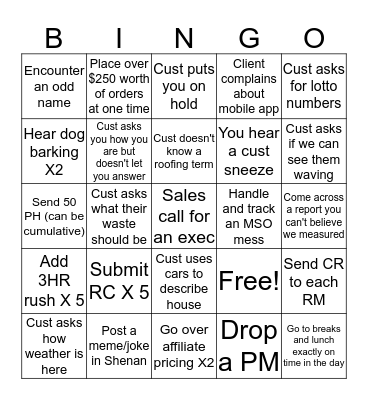CS BINGO!  04/16/17 (for 1 free extra 15 min break!) Bingo Card