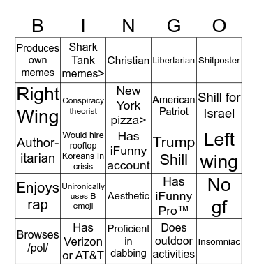 Ghostologist Bingo Card