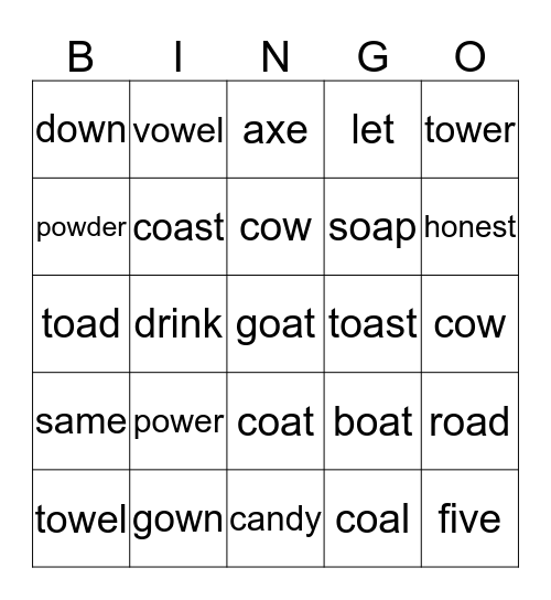 Compass Bingo Card