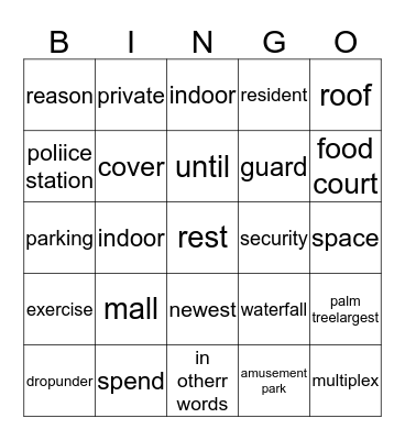 garam Bingo Card