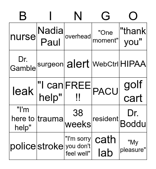 Communications BINGO Fun Bingo Card