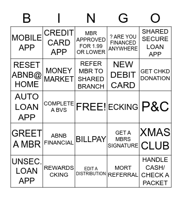 ABNB BINGO Card