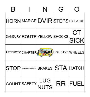 STA BINGO Card