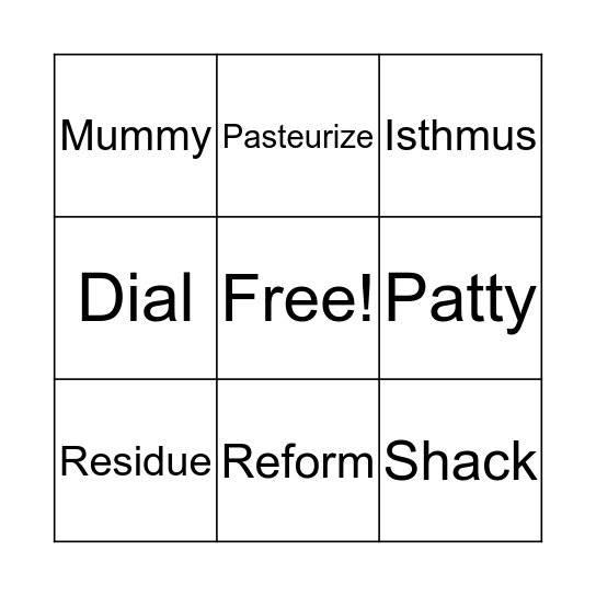 BINGO BONANZA Bingo Card