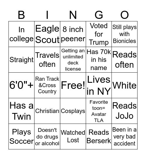Uhh DavidHaller Bingo Card