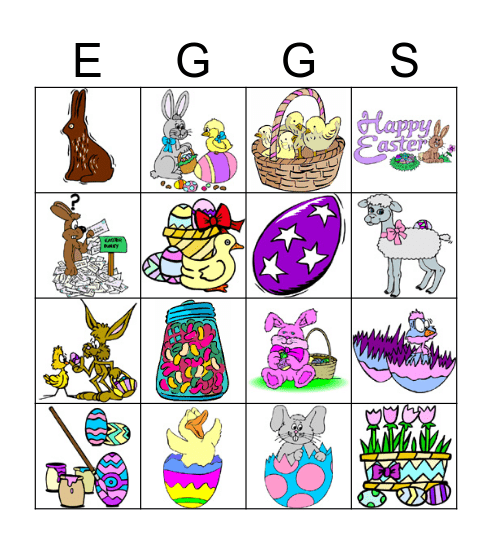Easter Bingo Card