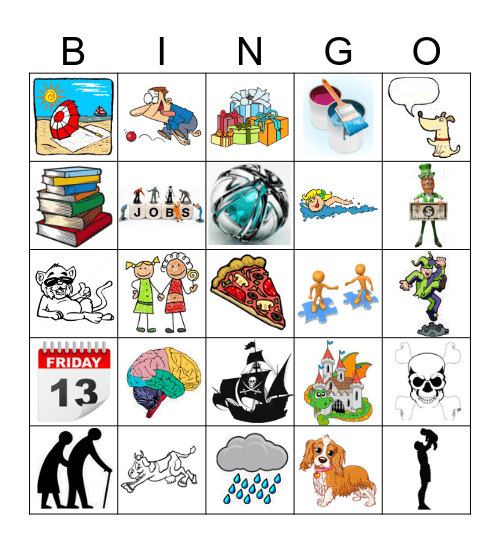 Categories Bingo Card