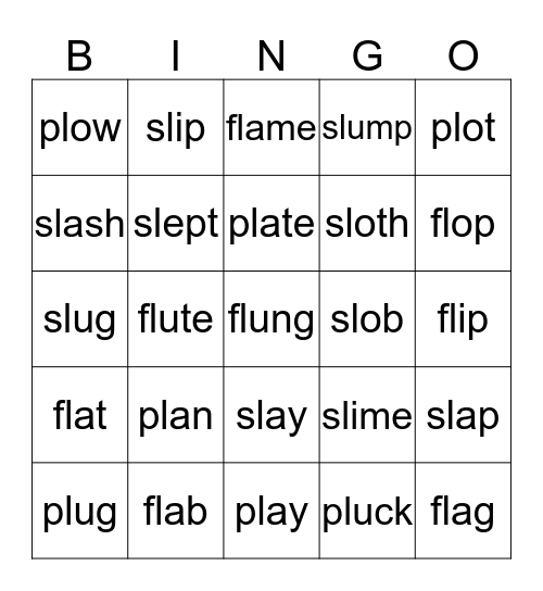 Initial Blends Bingo  Bingo Card