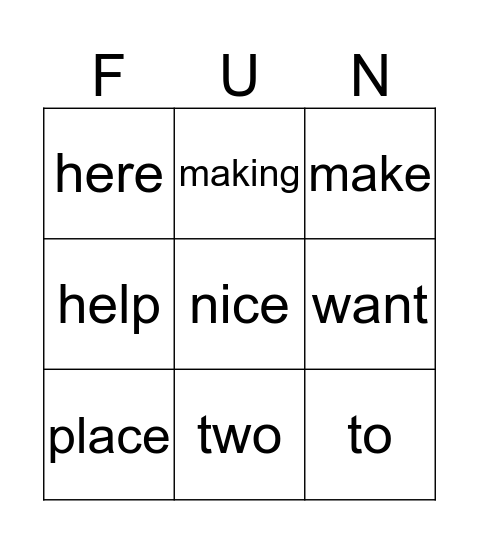 BINGO Card