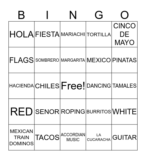 FIESTA BINGO Card