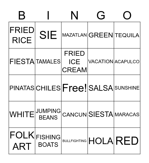 FIESTA BINGO Card