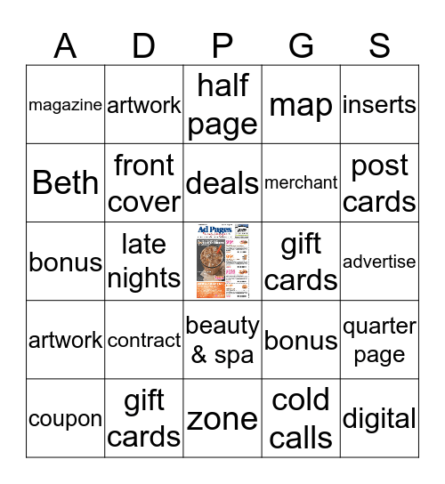 Ad Pages - Know It All ! Bingo Card