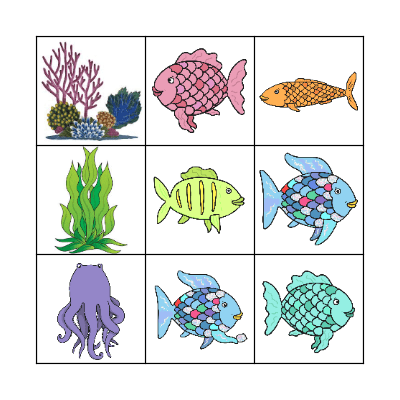 The Rainbow Fish Bingo Card