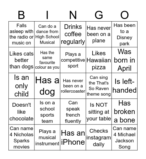 Pat's Sweet Sixteen Bingo Card