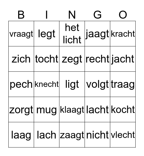 g of ch? cht of gt? Bingo Card