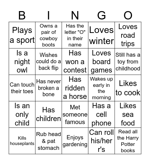 Family Trivia Bingo - 3 Bingo Card