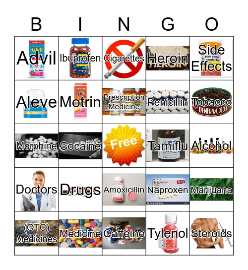 Medicine and Drugs BINGO! Bingo Card