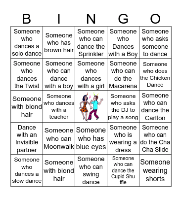 SPRING  DANCE BINGO Card