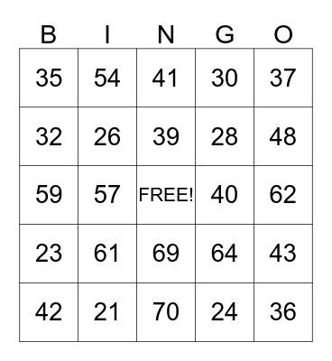 Hunter's Addition Bingo Card