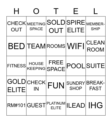 HOLIDAY INN EXPRESS & SUITE CLTNL Bingo Card