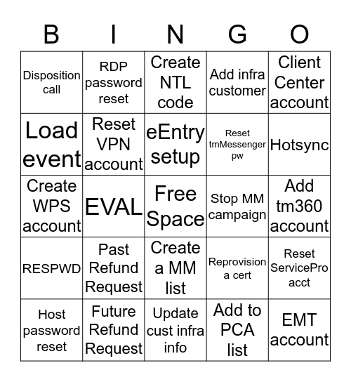 Random Bingo Card