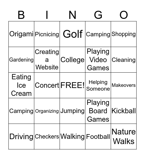 What's your passion?   Lab week 2017 Bingo Card