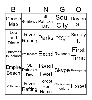 Bridal Bingo! Bingo Card