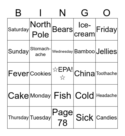 Vocabulary Study Bingo 2 Bingo Card