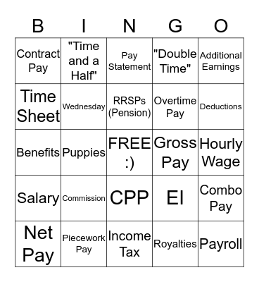 Financial Literacy Vocab Practice :) Bingo Card