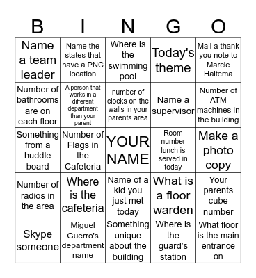 Scavenger Hunt BINGO Card