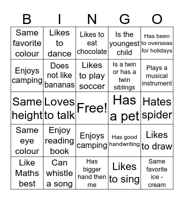 Bingo Card