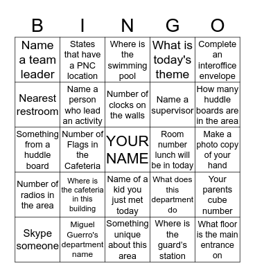Scavenger Hunt BINGO Card